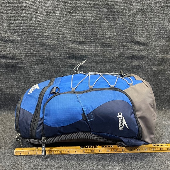 Speedo Quantum A0323 Blue/Gray Athletic Swim Gear Nylon/Polyester Team Backpack - Picture 6 of 16